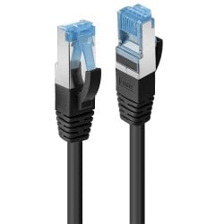 0.3m CAT6a S/FTP LS0H Snagless Gigabit Network Cable, Black