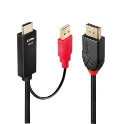 0.5m Active HDMI to DisplayPort 4K30Hz Adapter Cable