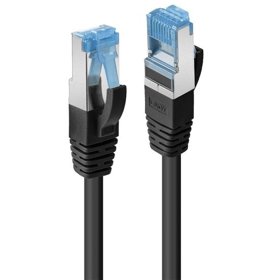 0.5m Cat.6A S/FTP LSZH Snagless Gigabit Network Cable, Black