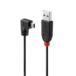 0.5m USB 2.0 Cable - Type A to Mini-B, 90 Degree Right Angle