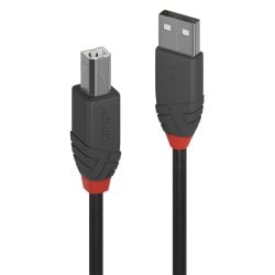 0.5m USB 2.0 Type A to B Cable, Anthra Line