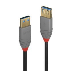 0.5m USB 3.2 Type A Extension Cable, 5Gbps, Anthra Line