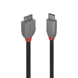 0.5m USB 3.2 Type C to Micro-B Cable, 5Gbps, Anthra Line