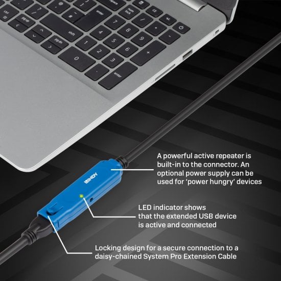 15m USB 3.0 Active Extension Pro