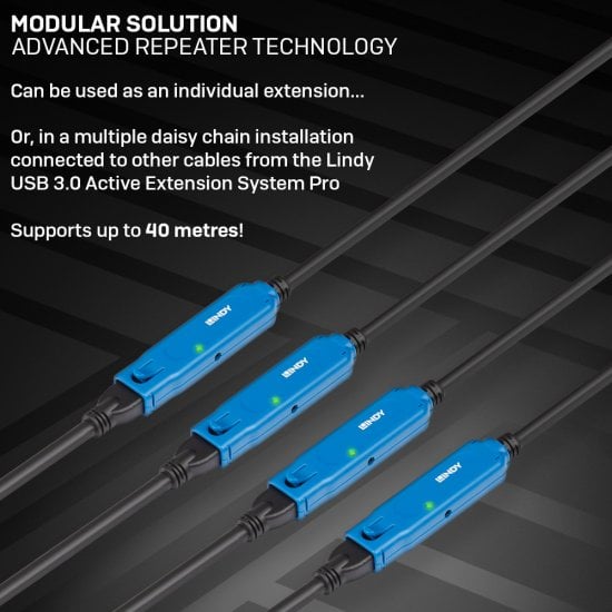 15m USB 3.0 Active Extension Pro