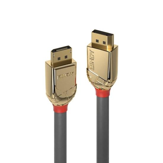 1m DisplayPort 1.4 Cable, Gold Line