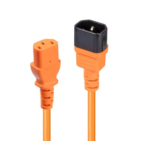1m IEC Extension Cable, Orange