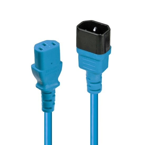 2m IEC Extension Cable, Blue