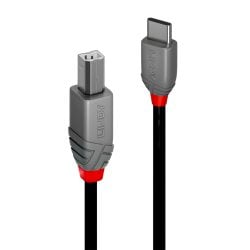 2m USB 2.0 Type C to B Cable, Anthra Line