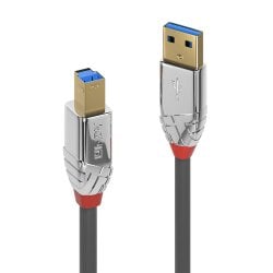 2m USB 3.2 Type A to B Cable, 5Gbps, Cromo Line