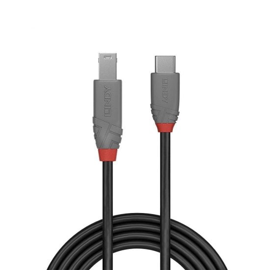 2m USB 3.2 Type C to B Cable, Anthra Line