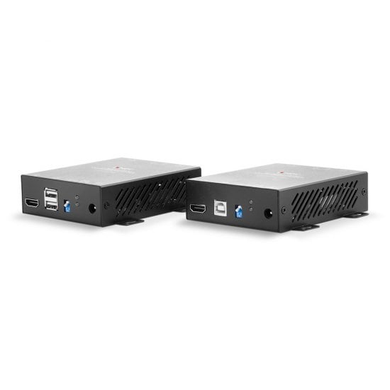 300m Fibre Optic HDMI 4K60 & USB KVM Extender