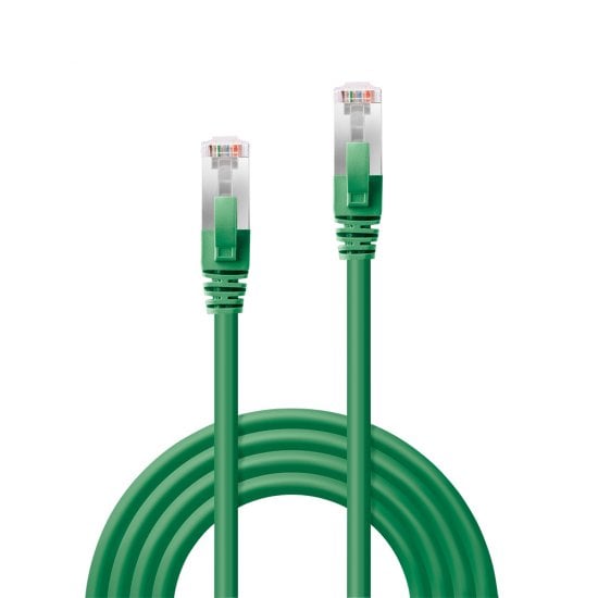 7.5m CAT6a S/FTP LS0H Snagless Gigabit Network Cable, Green