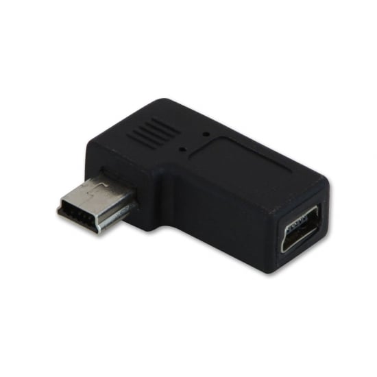 Usb 20 90 Degree Mini B Male To Mini B Female L Adapter From Lindy Uk 4787