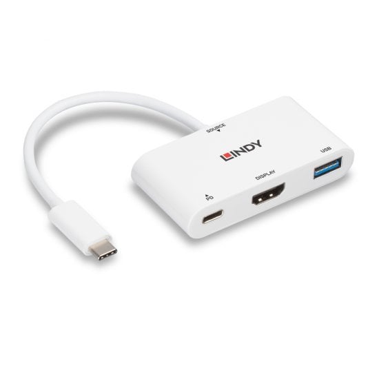 USB 3.2 Type C to HDMI® Converter with USB Type A Port and Power Delivery